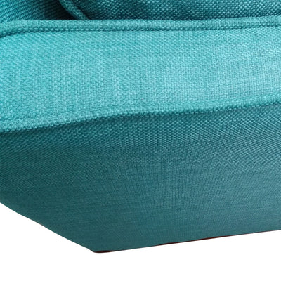 3 Seater Sofa Teal Fabric Lounge Set for Living Room Couch with Wooden Frame