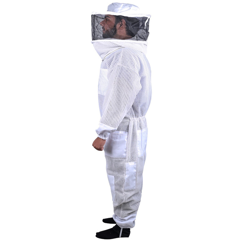 Beekeeping Bee Full Suit 3 Layer Mesh Ultra Cool Ventilated Round Head Beekeeping Protective Gear SIZE 4XL