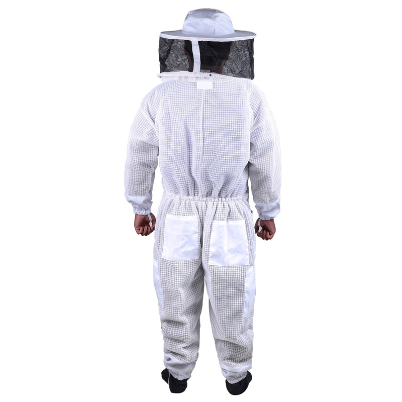 Beekeeping Bee Full Suit 3 Layer Mesh Ultra Cool Ventilated Round Head Beekeeping Protective Gear SIZE S