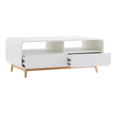 Merlin White Modern Retro Coffee Table