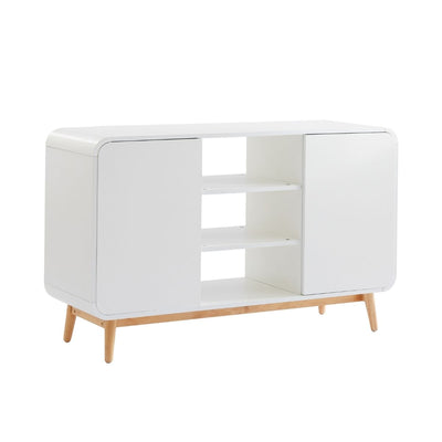 Merlin White Modern Retro Sideboard Buffet Table