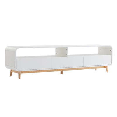 Merlin White  Modern Retro TV Unit 180CM