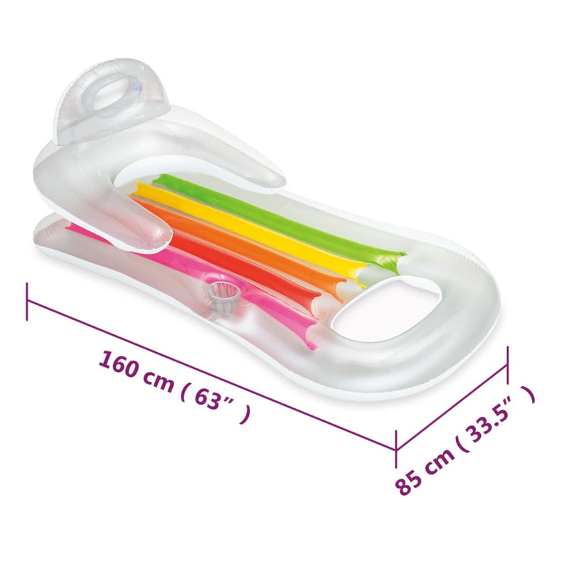 vidaXL Inflatable Pool Lounger 160x85 cm Vinyl