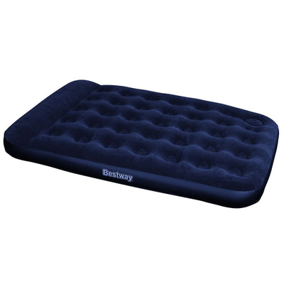 Bestway Inflatable Flocked Airbed with Built-in Foot Pump 191x137x28 cm