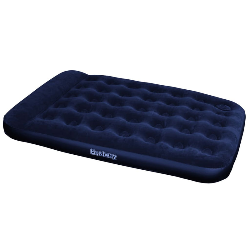 Bestway Inflatable Flocked Airbed with Built-in Foot Pump 191x137x28 cm