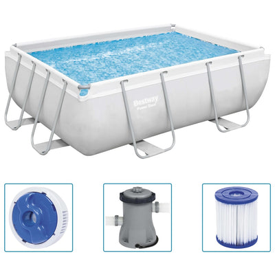 Bestway Power Steel Swimming Pool Set Rectangular 282x196x84 cm