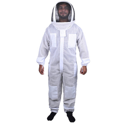 Beekeeping Bee Full Suit 3 Layer Mesh Ultra Cool Ventilated Hoodie Veil Beekeeping Protective Gear Size S