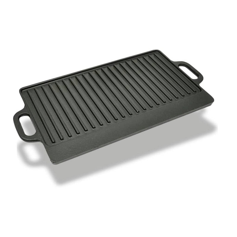 vidaXL Grill Platter Cast Iron Reversible 50x23 cm