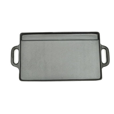 vidaXL Grill Platter Cast Iron Reversible 50x23 cm