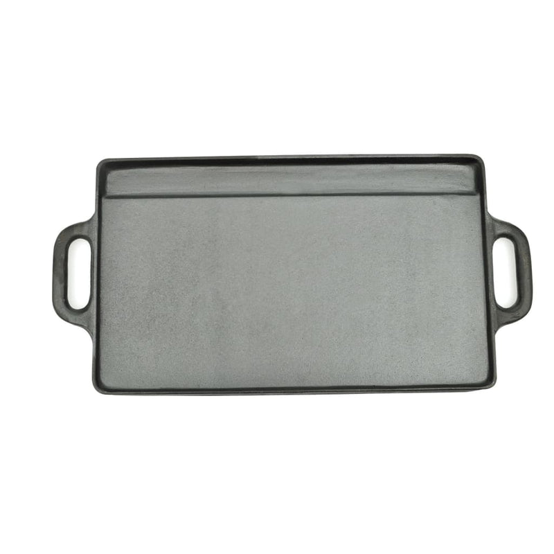vidaXL Grill Platter Cast Iron Reversible 50x23 cm