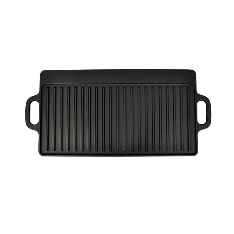 vidaXL Grill Platter Cast Iron Reversible 50x23 cm