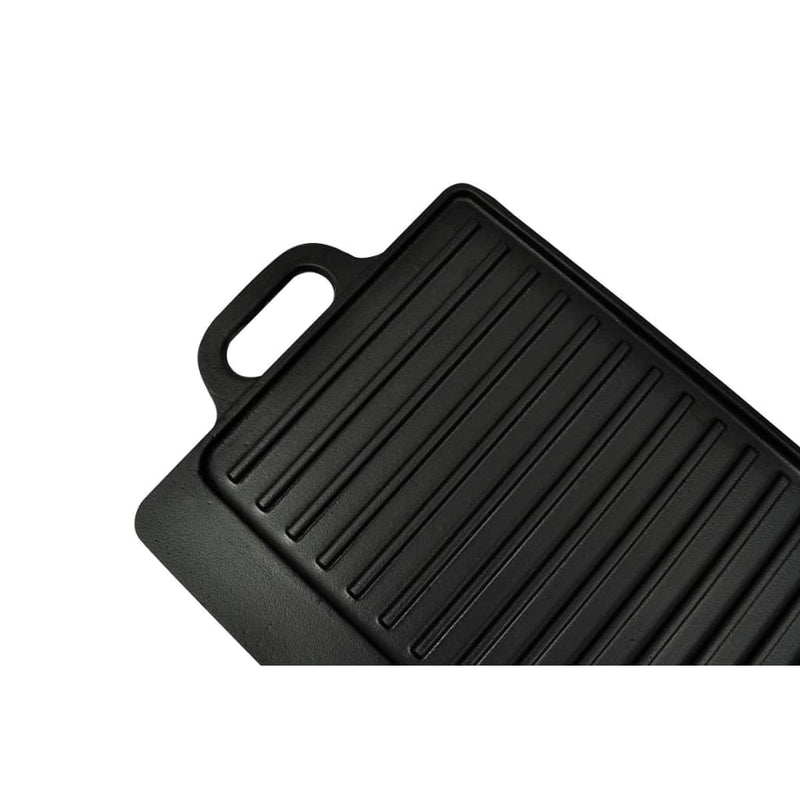 vidaXL Grill Platter Cast Iron Reversible 50x23 cm