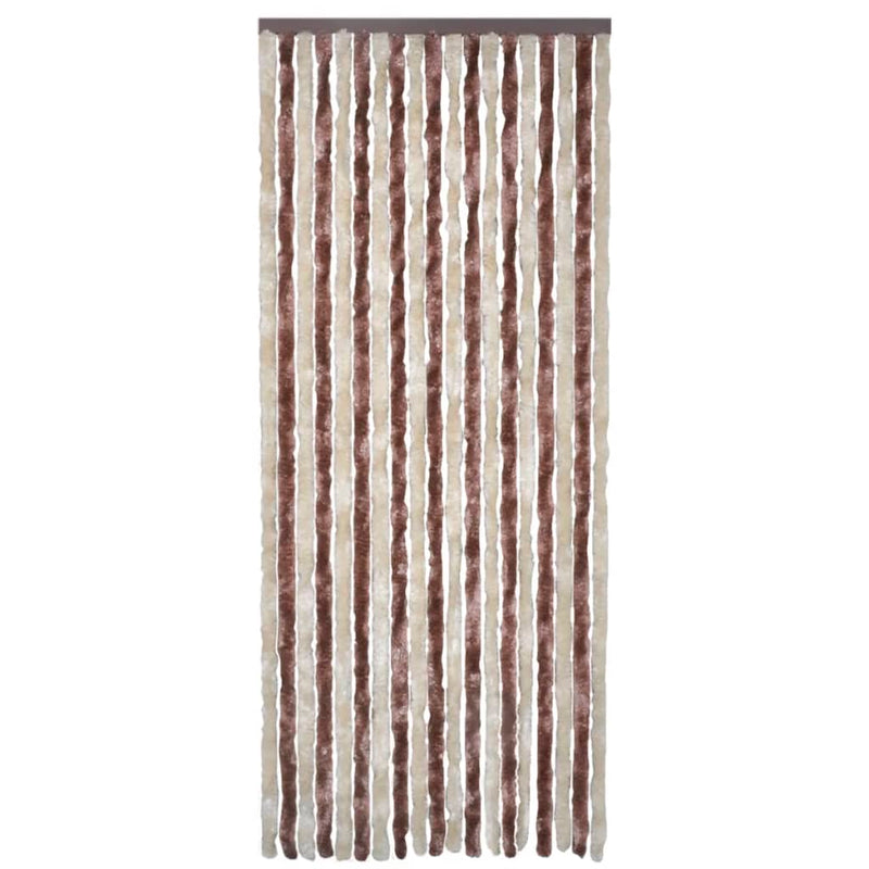 vidaXL Insect Curtain Beige and Light Brown 100x220 cm Chenille