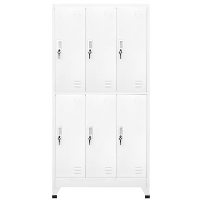 vidaXL Locker Cabinet with 6 Compartments Steel 90x45x180 cm Grey