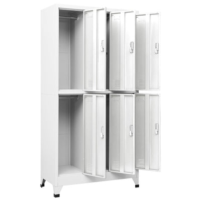 vidaXL Locker Cabinet with 6 Compartments Steel 90x45x180 cm Grey