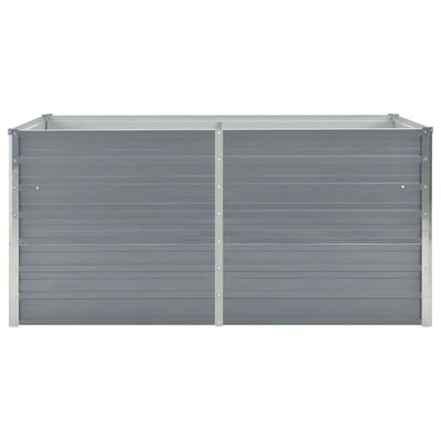 vidaXL Raised Garden Bed 160x80x77 cm Galvanised Steel Grey
