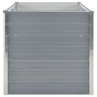 vidaXL Raised Garden Bed 160x80x77 cm Galvanised Steel Grey
