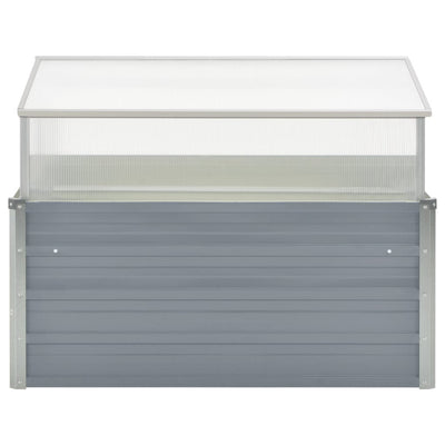 vidaXL Greenhouse 100x100x85 cm Galvanised Steel Grey