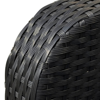 vidaXL 4 Piece Garden Lounge Set with Cushions Poly Rattan Anthracite