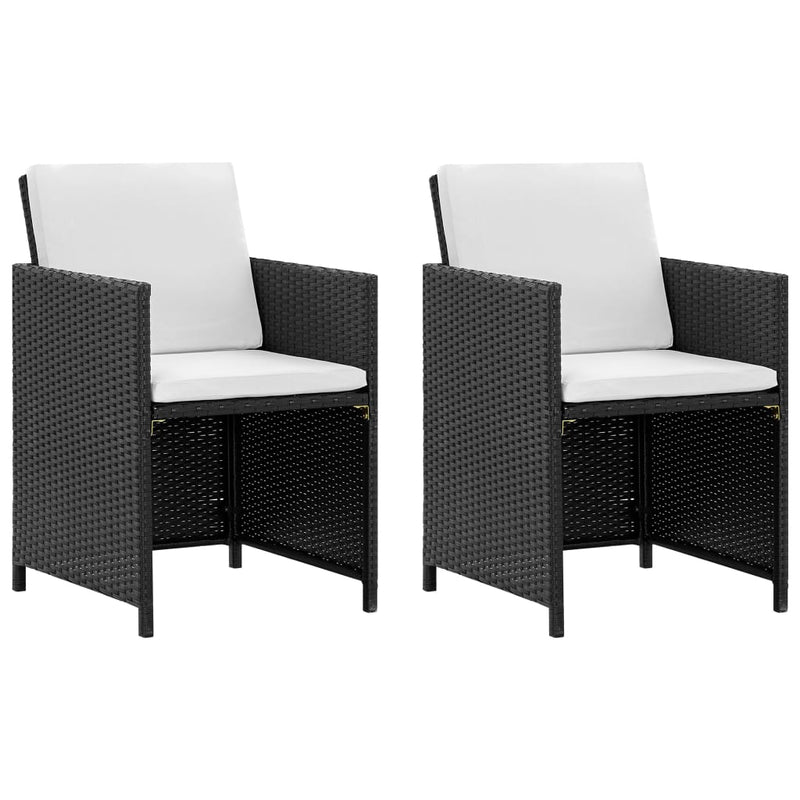 vidaXL 5 Piece Outdoor Dining Set with Cushions Poly Rattan Brown