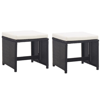 vidaXL 5 Piece Outdoor Dining Set with Cushions Poly Rattan Brown