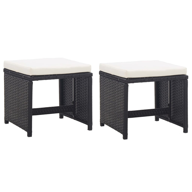 vidaXL 5 Piece Outdoor Dining Set with Cushions Poly Rattan Brown
