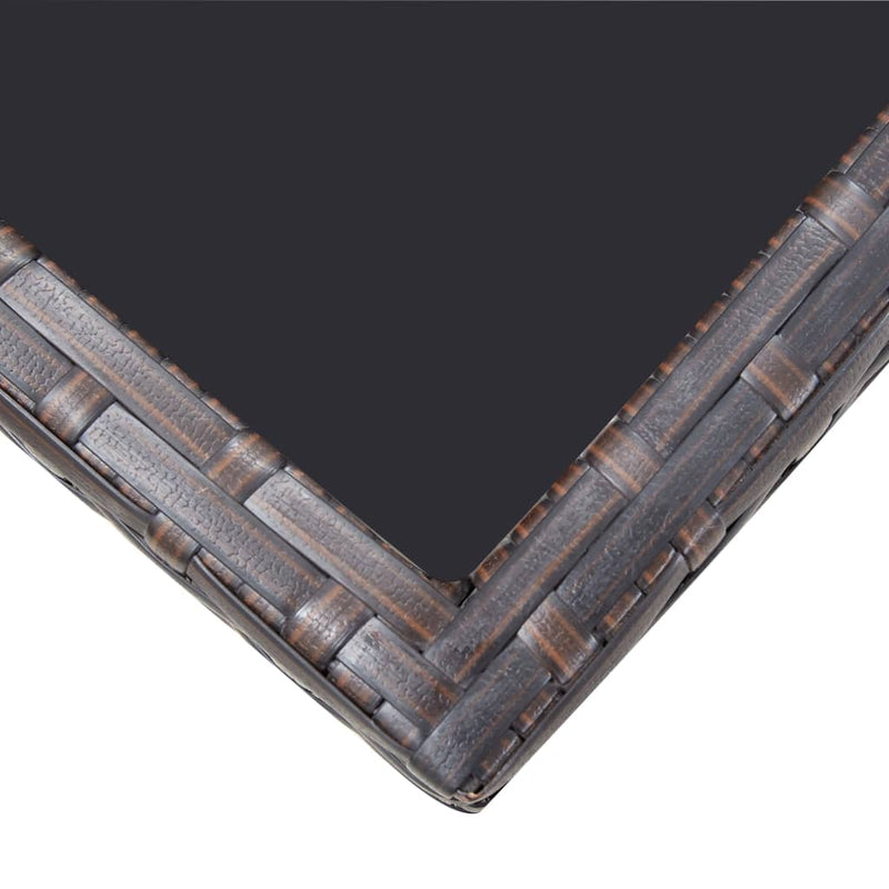 vidaXL 11 Piece Outdoor Dining Set with Cushions Poly Rattan Brown