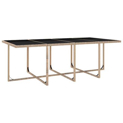 vidaXL 13 Piece Outdoor Dining Set with Cushions Poly Rattan Beige