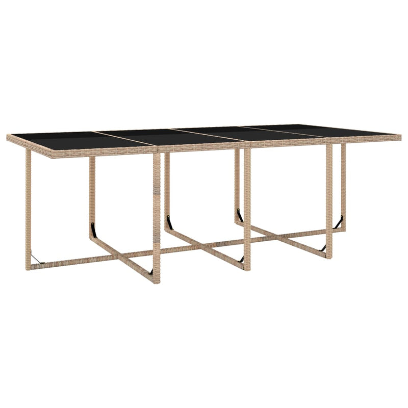 vidaXL 13 Piece Outdoor Dining Set with Cushions Poly Rattan Beige