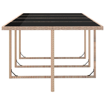 vidaXL 13 Piece Outdoor Dining Set with Cushions Poly Rattan Beige
