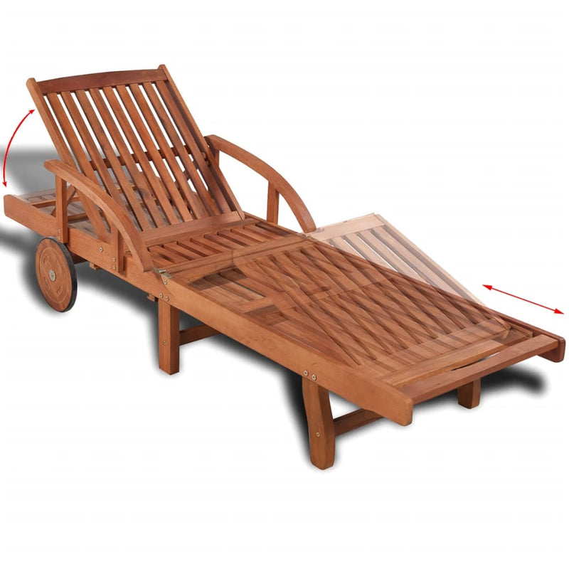 vidaXL Sun Lounger Solid Acacia Wood