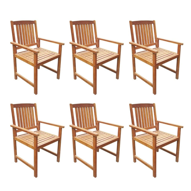 vidaXL 7 Piece Outdoor Dining Set Solid Acacia Wood