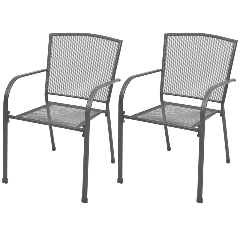 vidaXL 5 Piece Outdoor Dining Set Steel Anthracite
