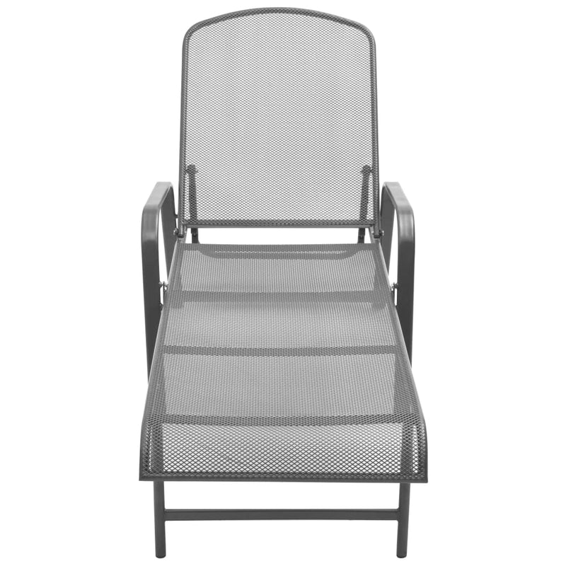 vidaXL Sun Lounger Steel Anthracite