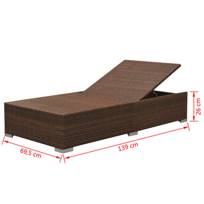 vidaXL 3 Piece Garden Lounge Set with Cushions Poly Rattan Black