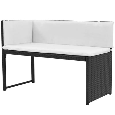 vidaXL 5 Piece Outdoor Dining Set Steel Poly Rattan Brown