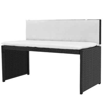 vidaXL 5 Piece Outdoor Dining Set Steel Poly Rattan Brown