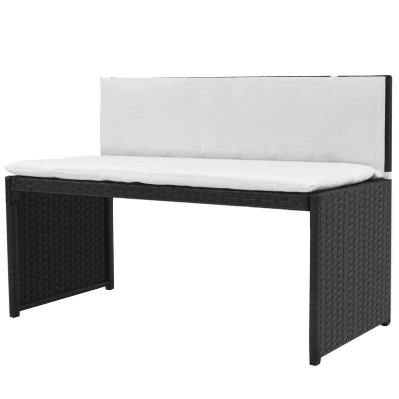 vidaXL 5 Piece Outdoor Dining Set Steel Poly Rattan Brown