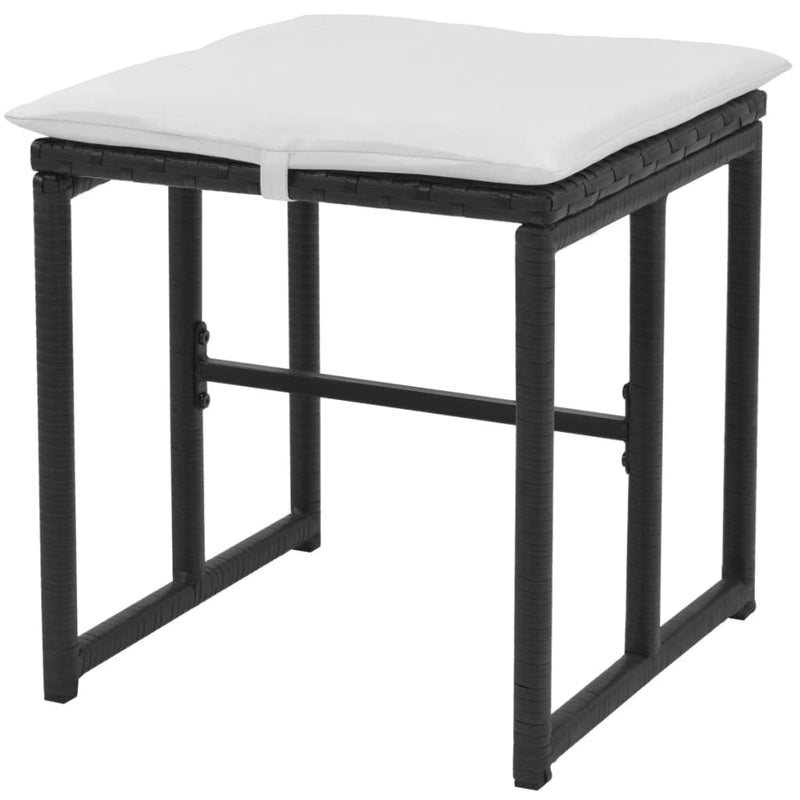 vidaXL 5 Piece Outdoor Dining Set Steel Poly Rattan Brown