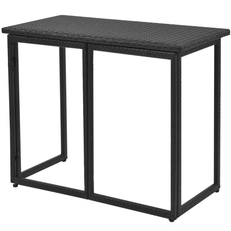 vidaXL 5 Piece Outdoor Dining Set Steel Poly Rattan Brown