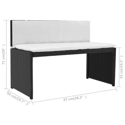 vidaXL 5 Piece Outdoor Dining Set Steel Poly Rattan Brown