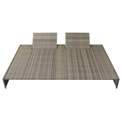 vidaXL 5 Piece Garden Lounge Set with Cushions Poly Rattan Grey