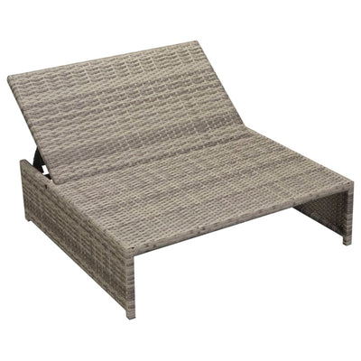 vidaXL 5 Piece Garden Lounge Set with Cushions Poly Rattan Grey
