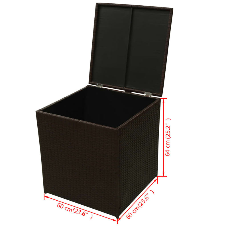 vidaXL 8 Piece Garden Lounge Set with Cushions Poly Rattan Black