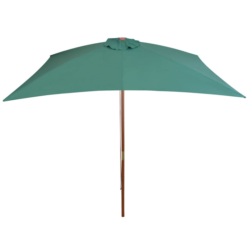vidaXL Garden Parasol 270x270 cm Wooden Pole Green