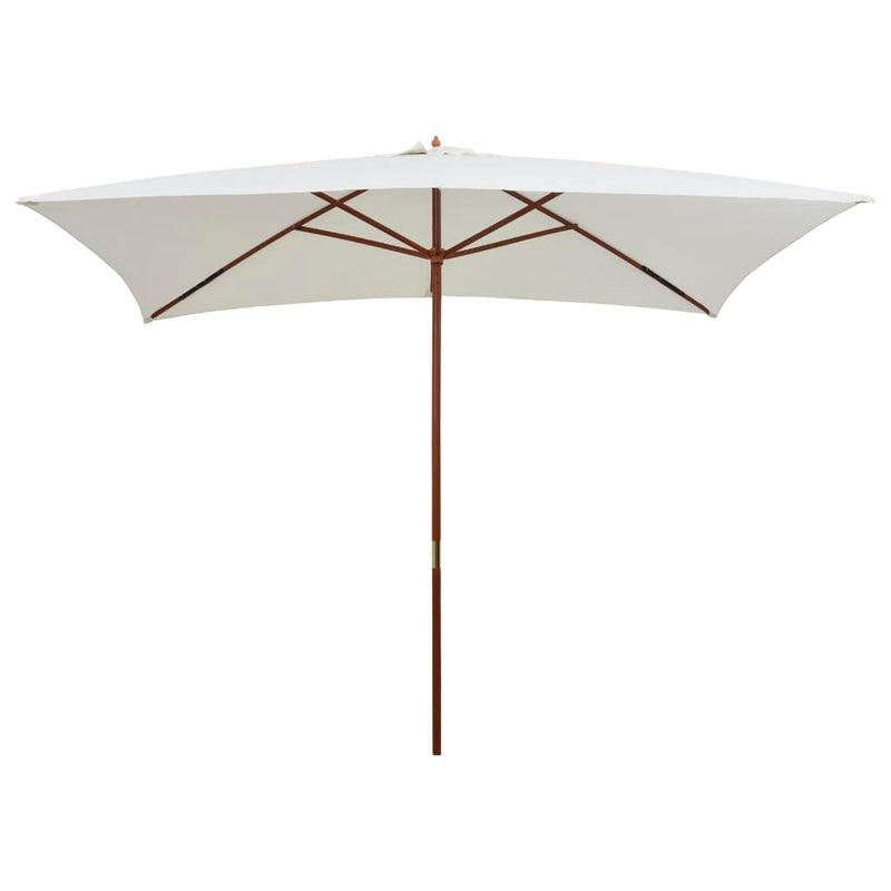 vidaXL Garden Parasol 270x270 cm Wooden Pole Green