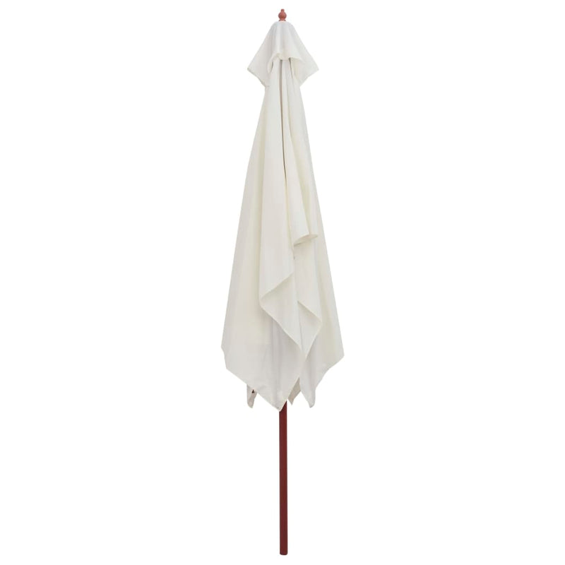 vidaXL Garden Parasol 270x270 cm Wooden Pole Green