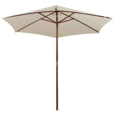 vidaXL Garden Parasol 270x270 cm Wooden Pole Green