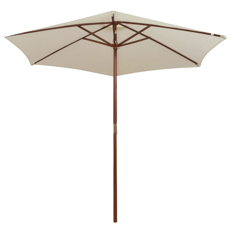 vidaXL Garden Parasol 270x270 cm Wooden Pole Green