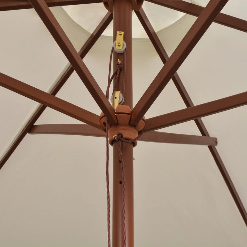 vidaXL Garden Parasol 270x270 cm Wooden Pole Green